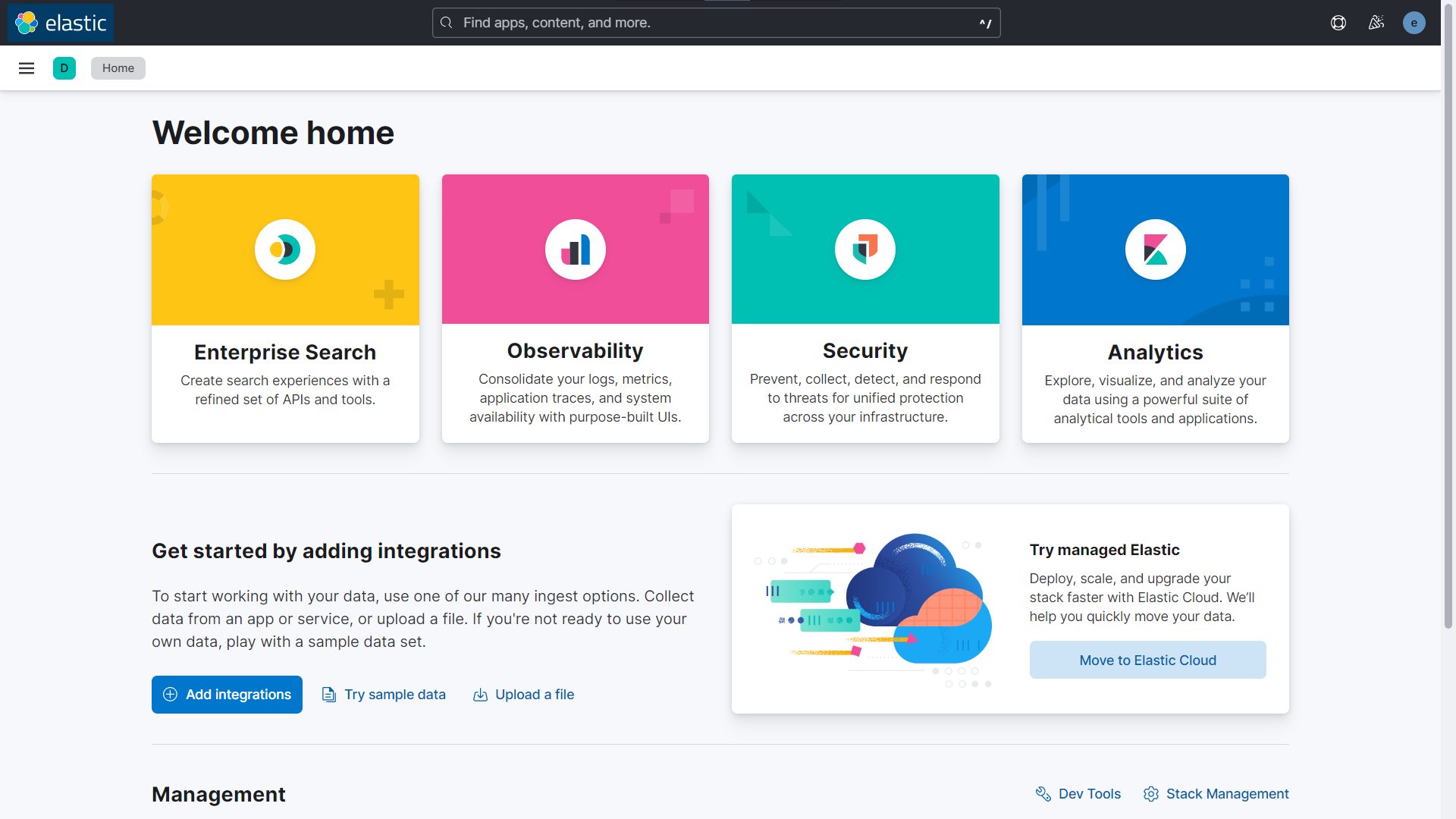 Kibana dashboard — network traffic overview