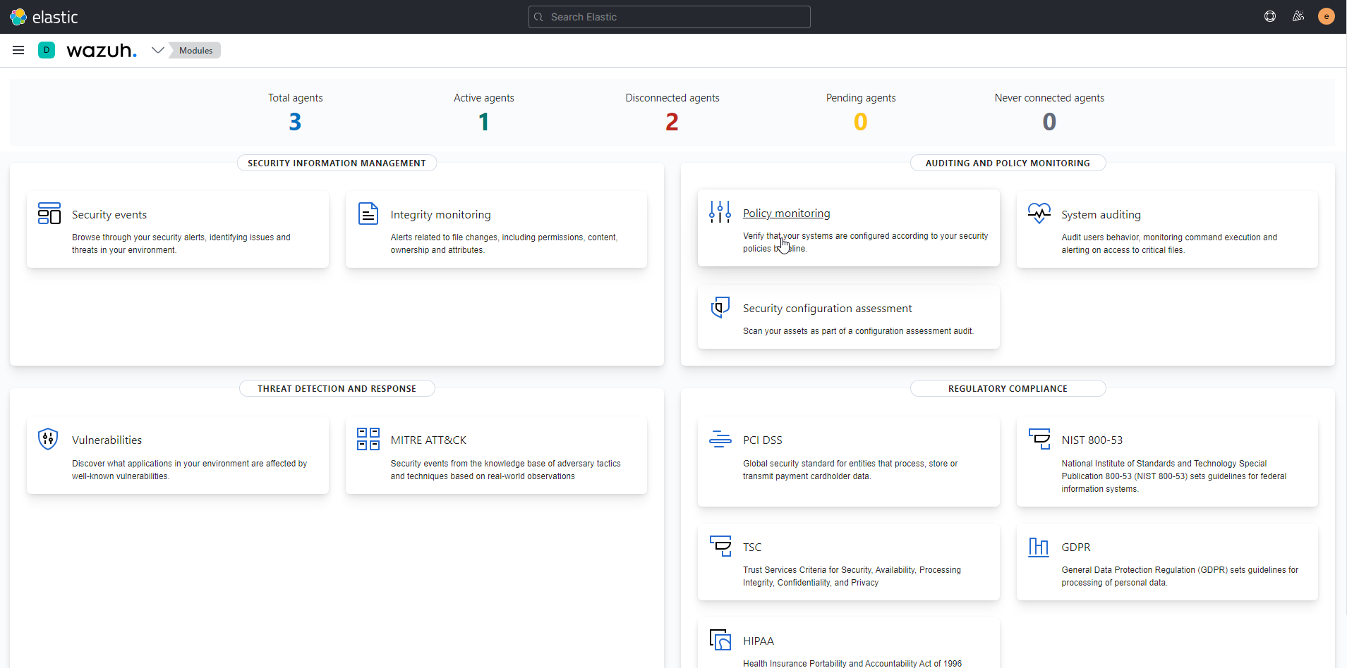 Wazuh agent monitoring