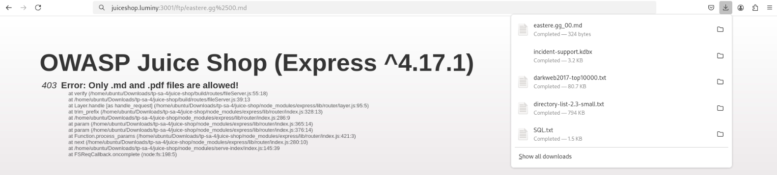 Null byte bypass — uploading disallowed file type